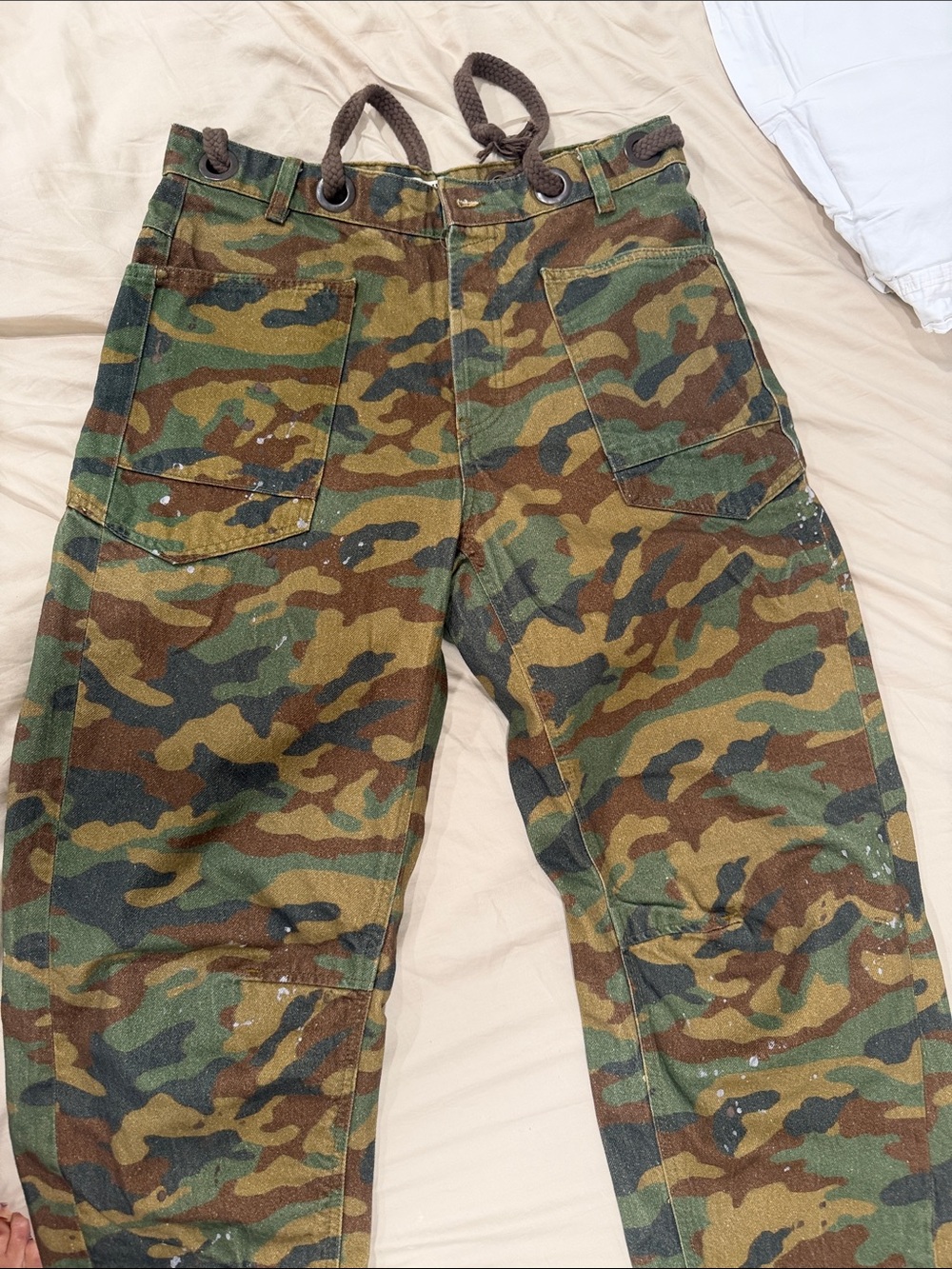 Free People Men's Camo Cargo Pants - Green/Brown